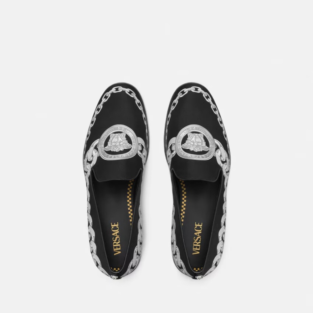 VERSACE MEDUSA CHAINS LOAFERS